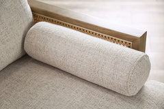 ALESUND Sofa, Beige/Light Oak, Natural & Brown