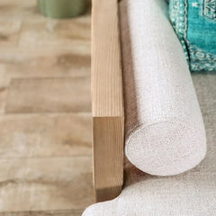 ALESUND Chair, Beige/Light Oak Natural & Brown