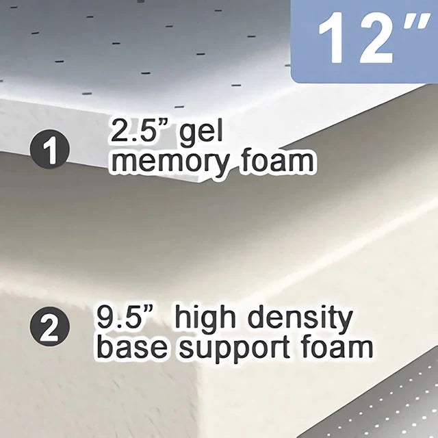 Artemisia 12" Memory Foam Mattress Full, Queen, Eastren King, & Cal.King