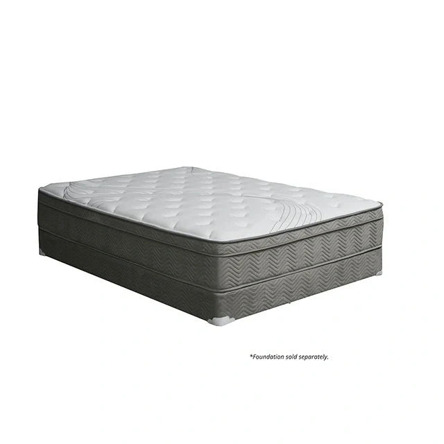 AFTON White/Gray 12" Euro Box Pocket Coil, Cal.King, E king, Full, & Queen