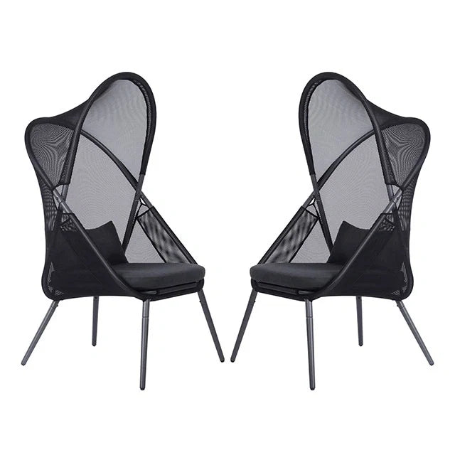 Alverta Foldable Chair Grey & Black (2/Ctn)