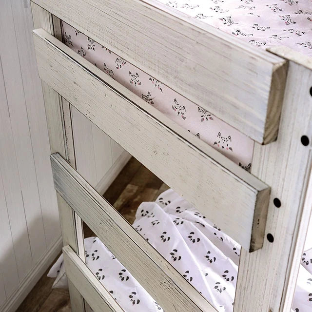 Arlette Twin/Twin Bunk Bed Brown, Black, Gray, & White