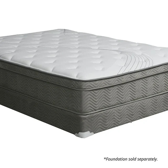 AFTON White/Gray 12" Euro Box Pocket Coil, Cal.King, E king, Full, & Queen